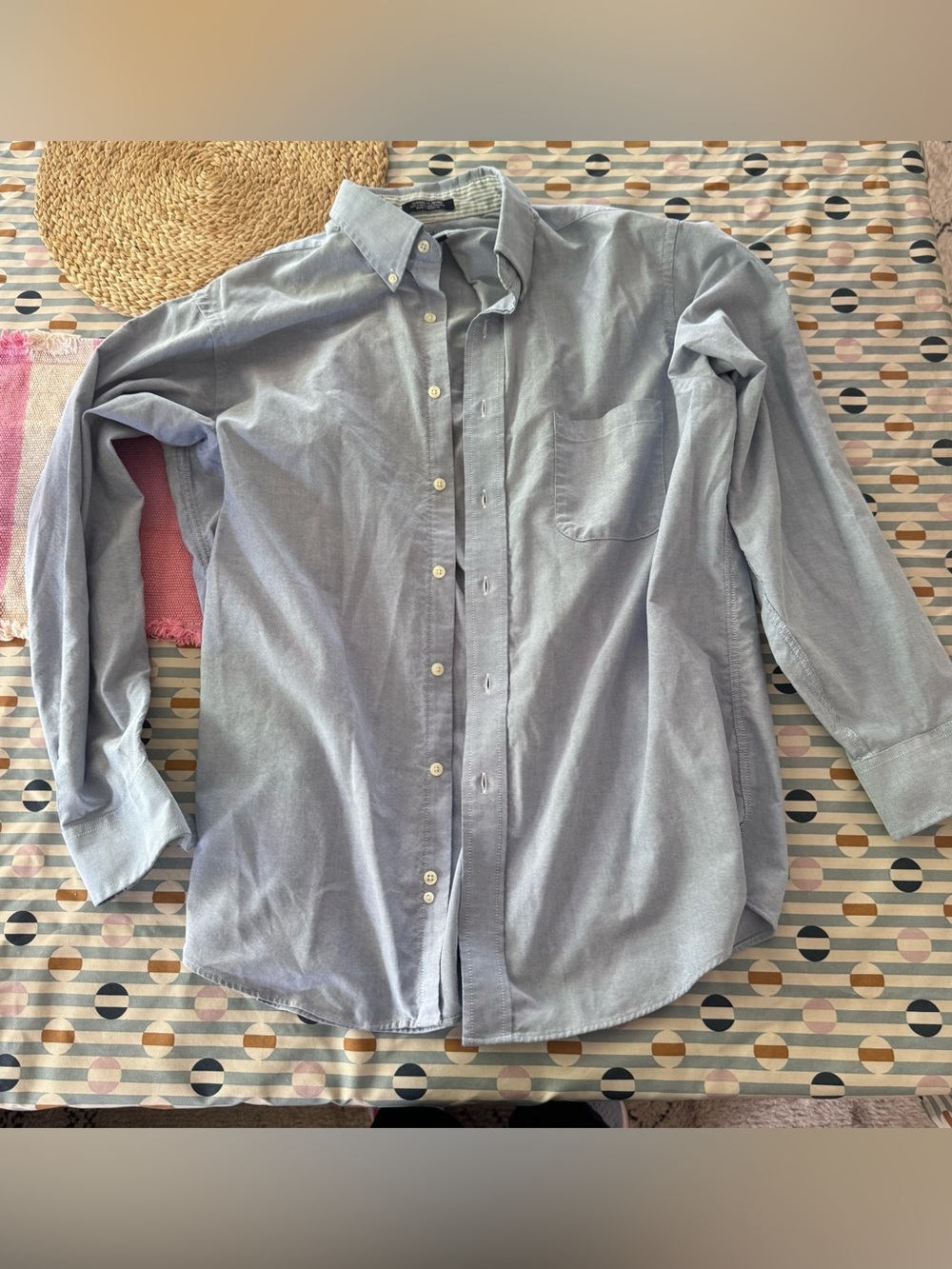 Chaps Light Blue Men's Classic Fit Oxford